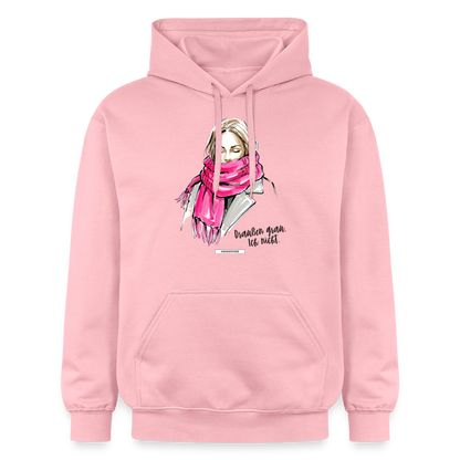 Hoodie Draußen grau. Ich nicht. - Hellrosa