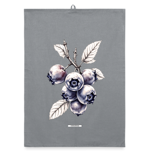 FLORA HEIDELBEEREN Organic Geschirrtuch / Stoffserviette - Grau