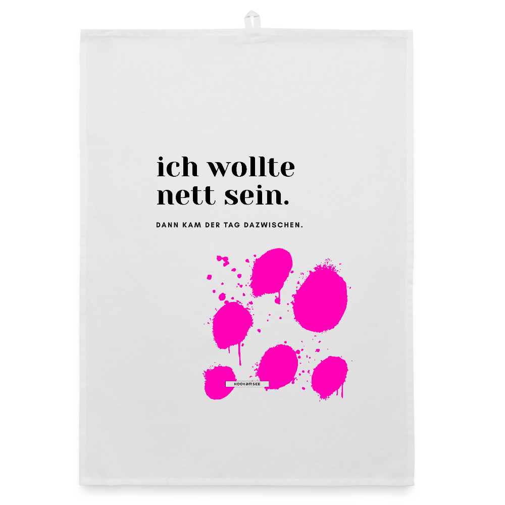 TRUE TALK #6 Organic Geschirrtuch / Stoffserviette - Weiß