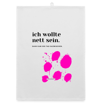 TRUE TALK #6 Organic Geschirrtuch / Stoffserviette - Weiß