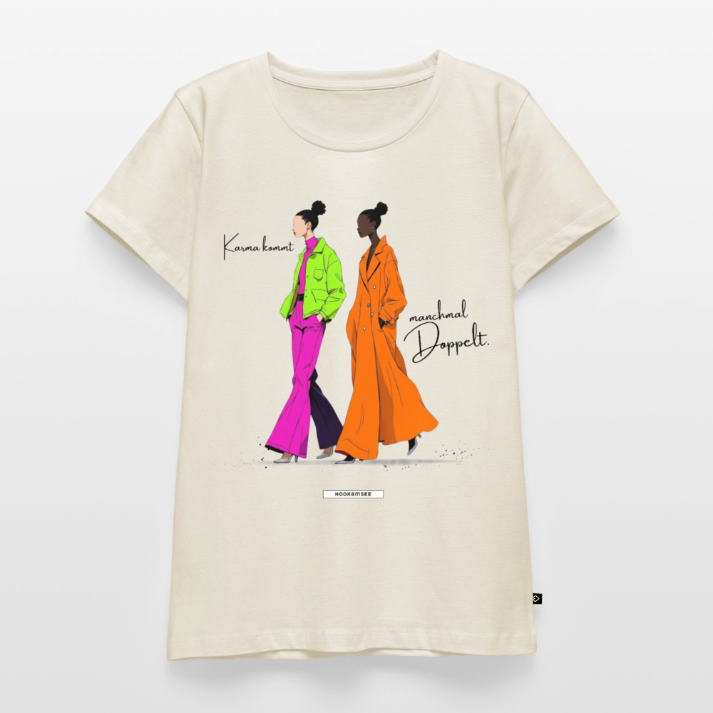 Shirt Karma kommt manchmal doppelt. - Naturweiß