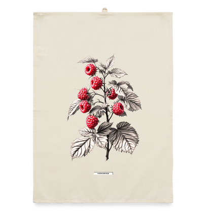 FLORA HIMBEEREN Organic Geschirrtuch / Stoffserviette - Natur