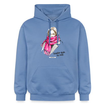 Hoodie Draußen grau. Ich nicht. - Carolina Blue