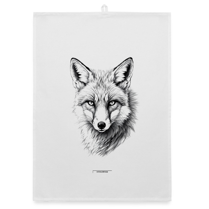 FAUNA FUCHS Organic Geschirrtuch / Stoffserviette - Weiß