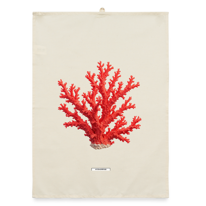 AQUA CORAL BRANCH Organic Geschirrtuch / Stoffserviette - Natur