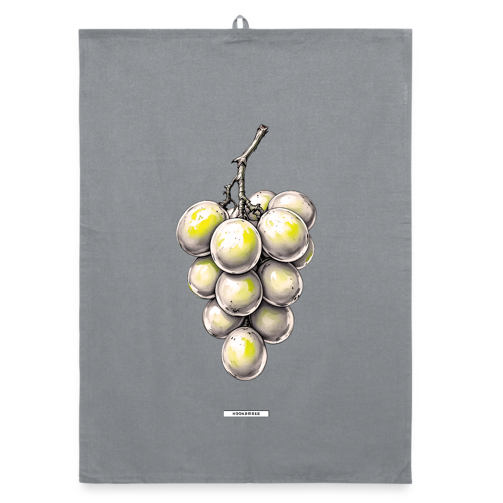 FLORA WEINTRAUBEN Organic Geschirrtuch / Stoffserviette - Grau