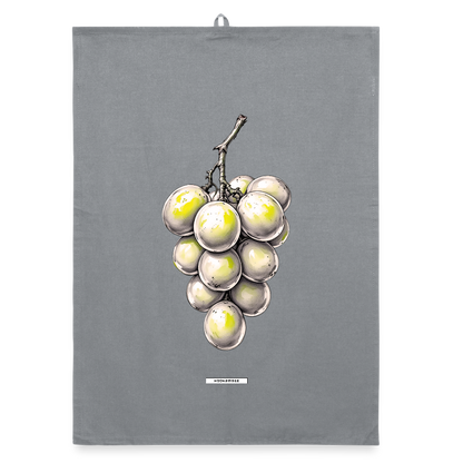 FLORA WEINTRAUBEN Organic Geschirrtuch / Stoffserviette - Grau