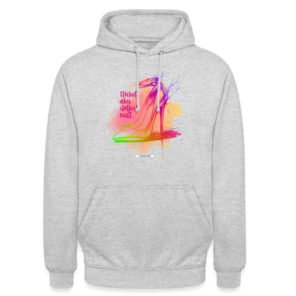 Hoodie Shine – Stöckelt, aber stolpert nicht. - Hellgrau meliert