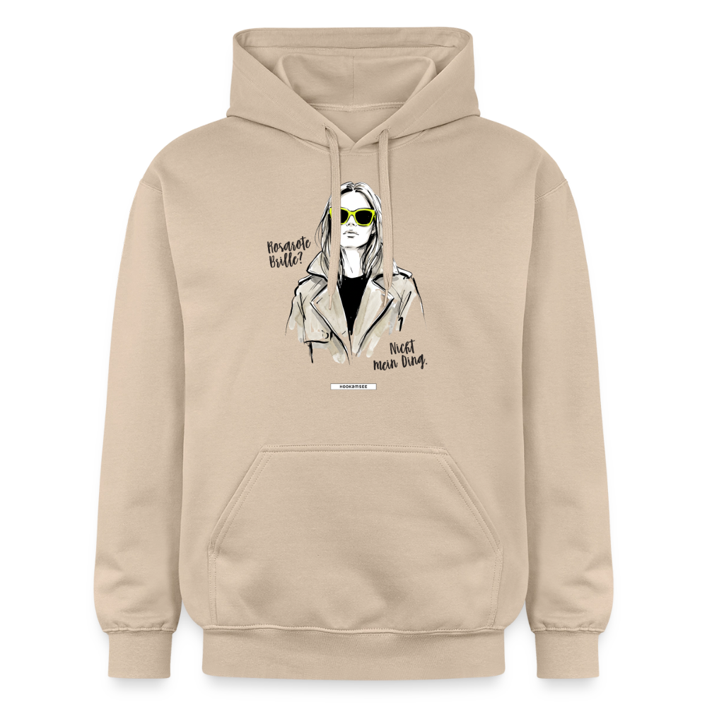 Hoodie Rosarote Brille? Nicht mein Ding. - Sand