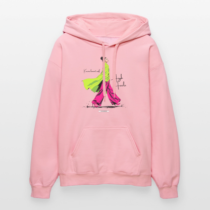 Hoodie Karma kommt auf High Heels - Hellrosa