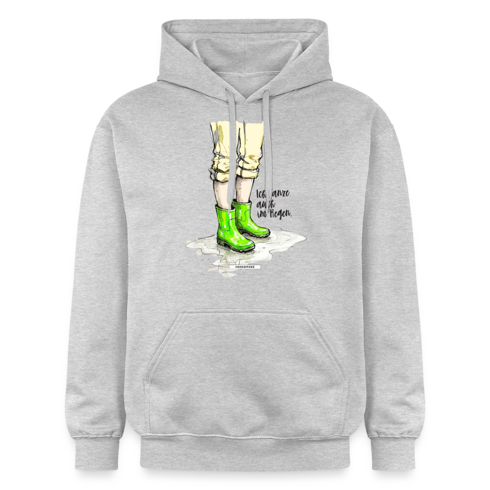 Hoodie Ich tanze auch im Regen. - Hellgrau meliert