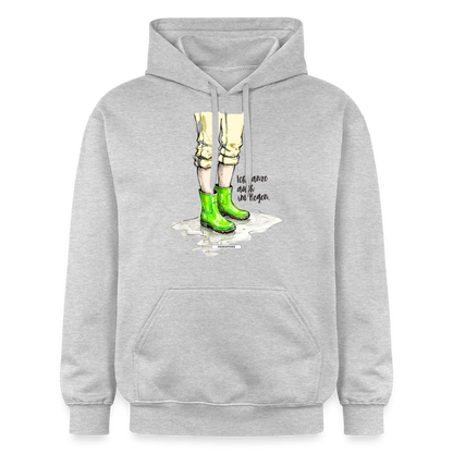 Hoodie Ich tanze auch im Regen. - Hellgrau meliert