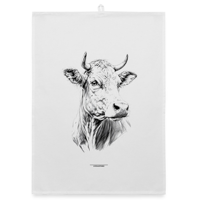 FAUNA RIND Organic Geschirrtuch / Stoffserviette - Weiß