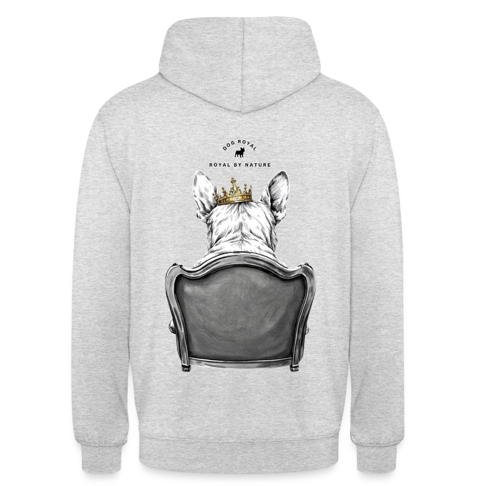 DOG ROYAL #2 Unisex Hoodie - Hellgrau meliert