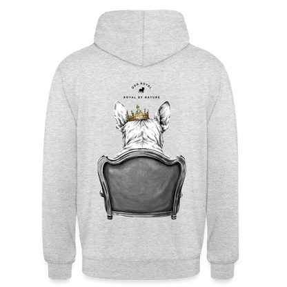 DOG ROYAL #2 Unisex Hoodie - Hellgrau meliert