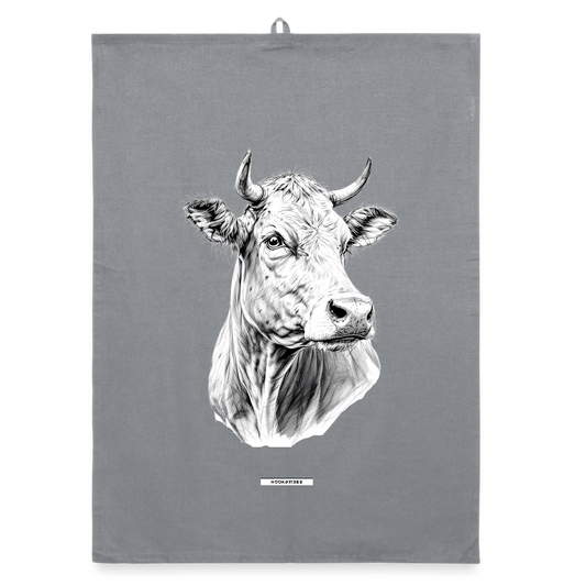 FAUNA RIND Organic Geschirrtuch / Stoffserviette - Grau