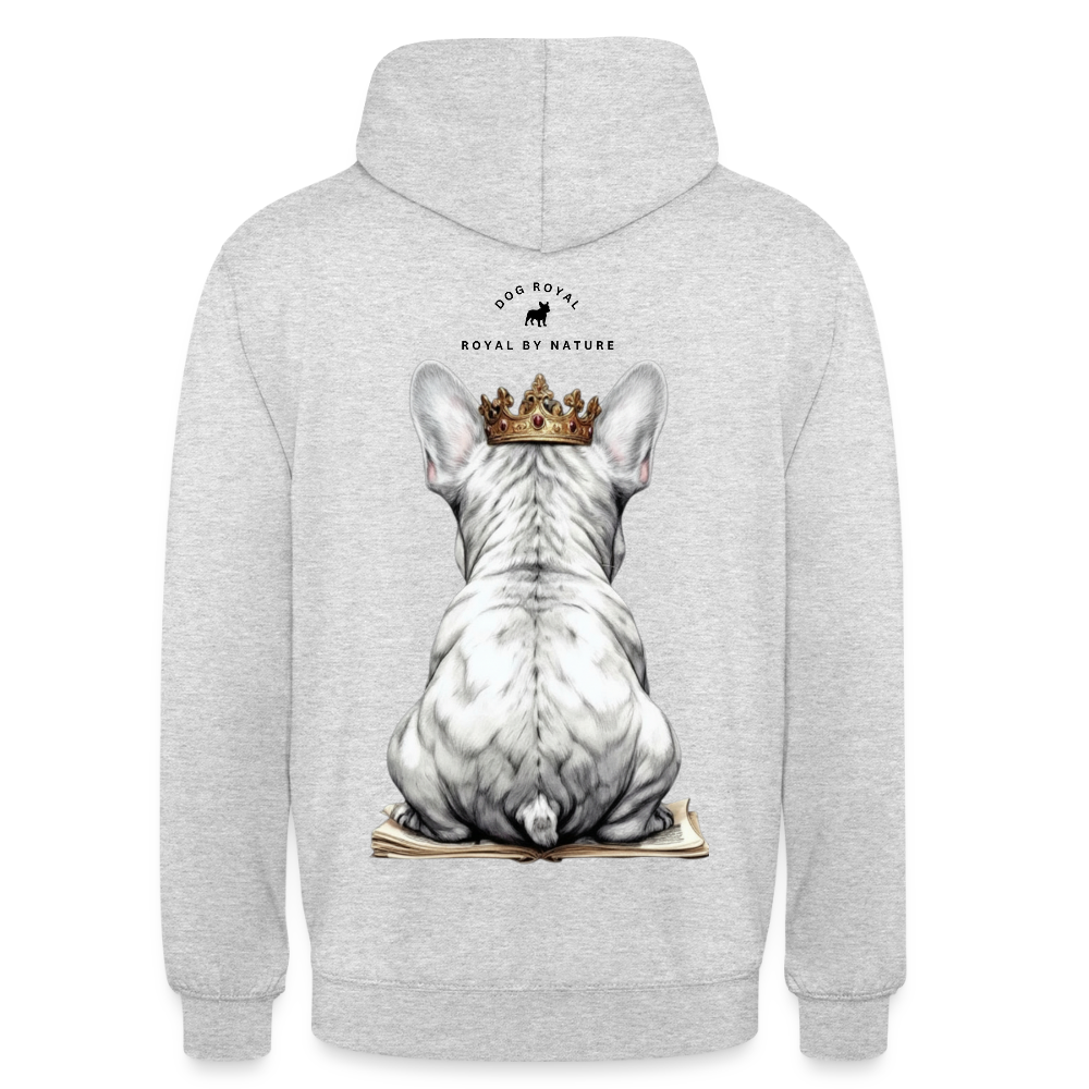 DOG ROYAL #1 Unisex Hoodie - Hellgrau meliert