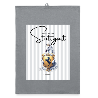 CITY STUTTGART Organic Geschirrtuch / Stoffserviette - Grau