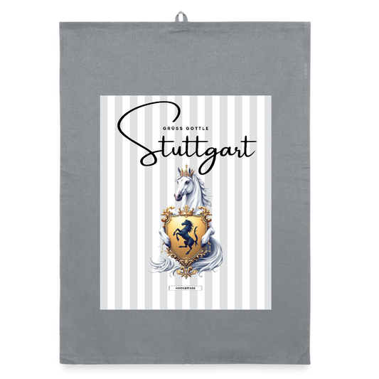 CITY STUTTGART Organic Geschirrtuch / Stoffserviette - Grau