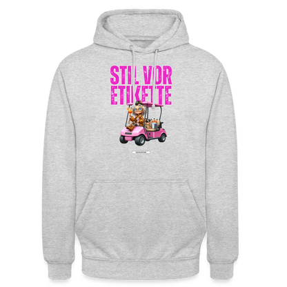 STILREVOLTE #GOLF Unisex Hoodie - Hellgrau meliert