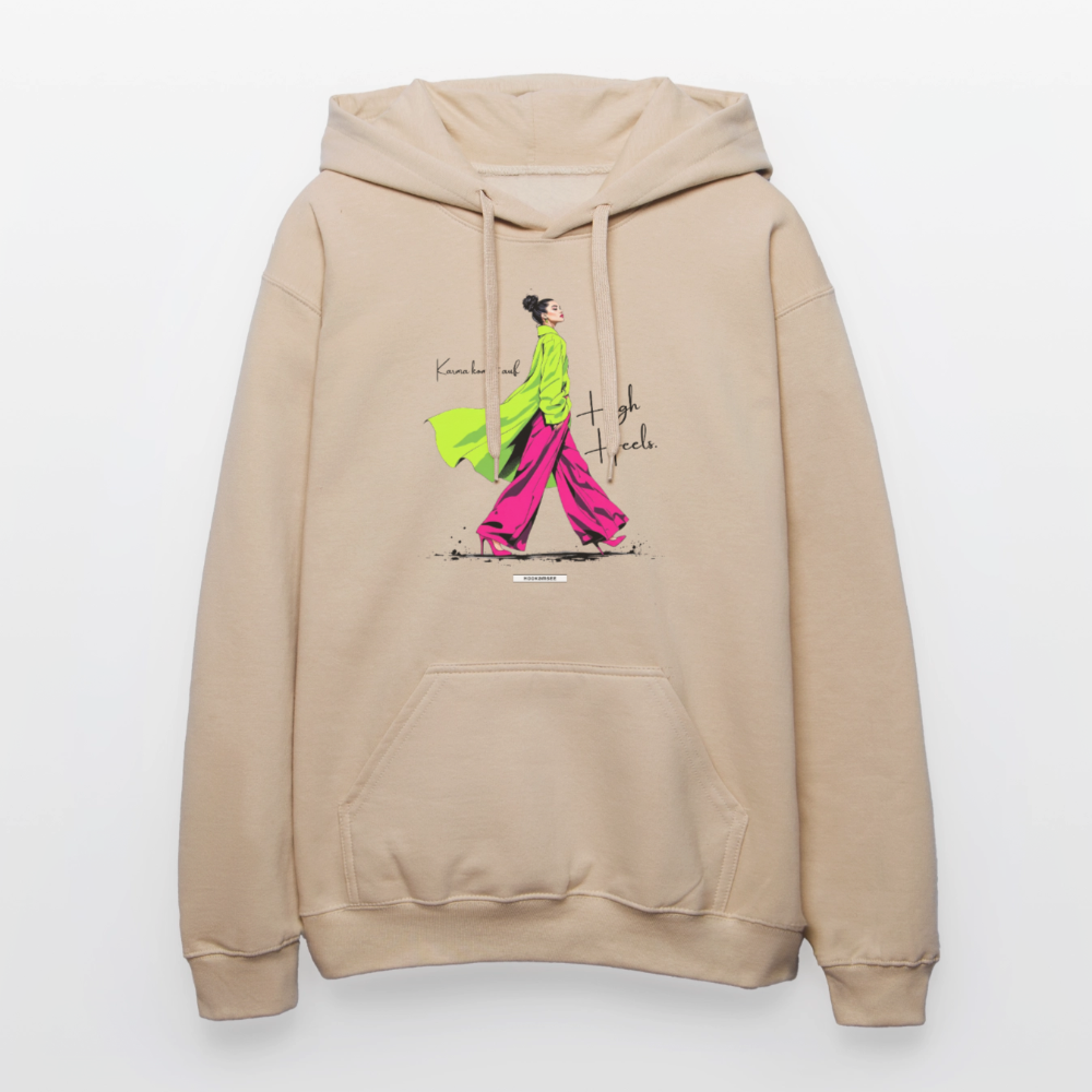Hoodie Karma kommt auf High Heels - Sand