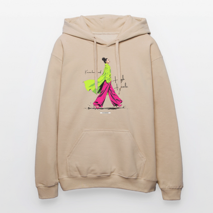 Hoodie Karma kommt auf High Heels - Sand
