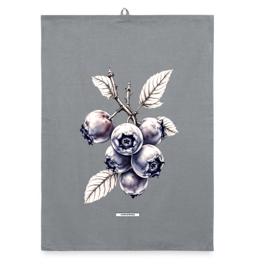 FLORA HEIDELBEEREN Organic Geschirrtuch / Stoffserviette - Grau