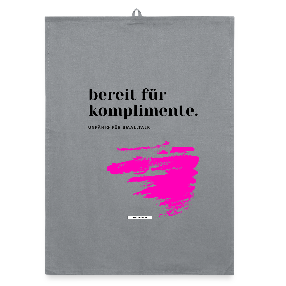 TRUE TALK #16 Organic Geschirrtuch / Stoffserviette - Grau