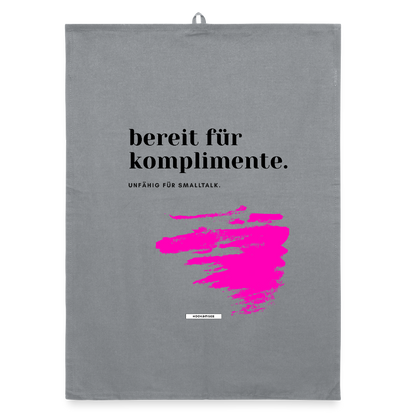 TRUE TALK #16 Organic Geschirrtuch / Stoffserviette - Grau