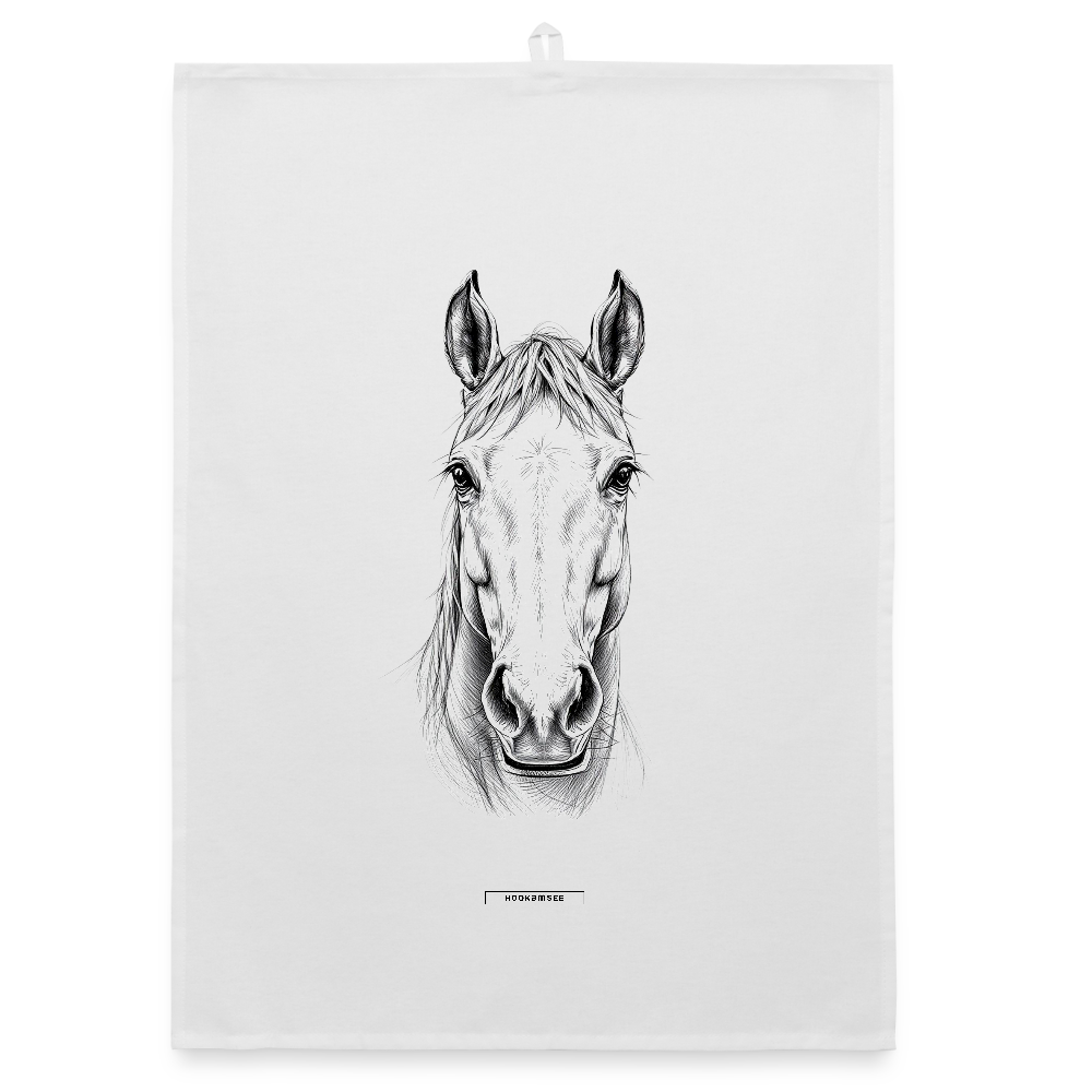FAUNA PFERD Organic Geschirrtuch / Stoffserviette - Weiß