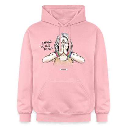 Hoodie Namaste. Ich zähl bis drei. - Hellrosa
