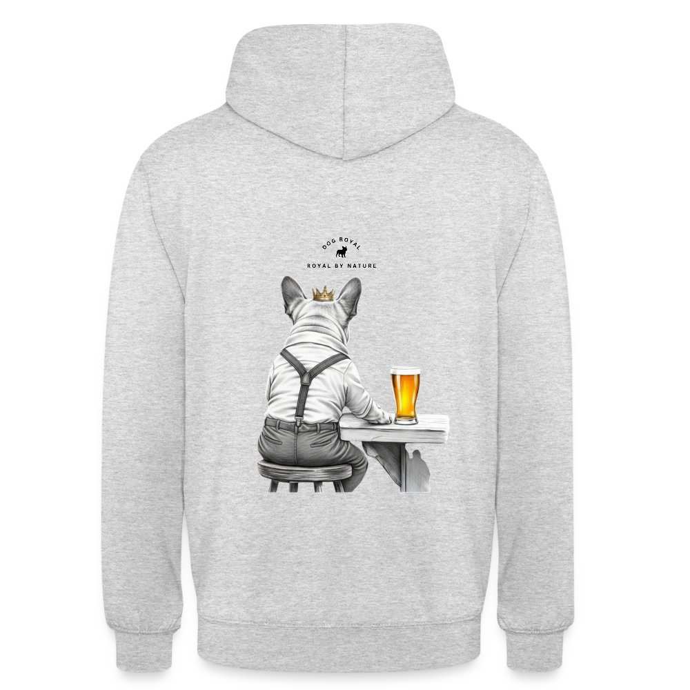 DOG ROYAL #3 Unisex Hoodie - Hellgrau meliert