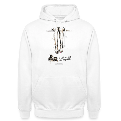 Hoodie Ab jetzt nur noch auf Augenhöhe - Weiß