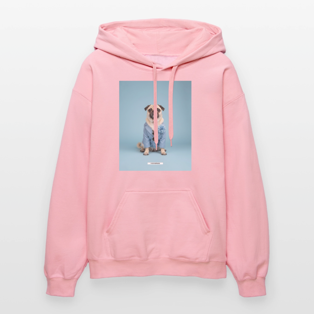 Hoodie „Styled Dogs – Mops" - Hellrosa