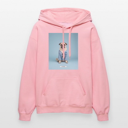 Hoodie „Styled Dogs – Mops" - Hellrosa