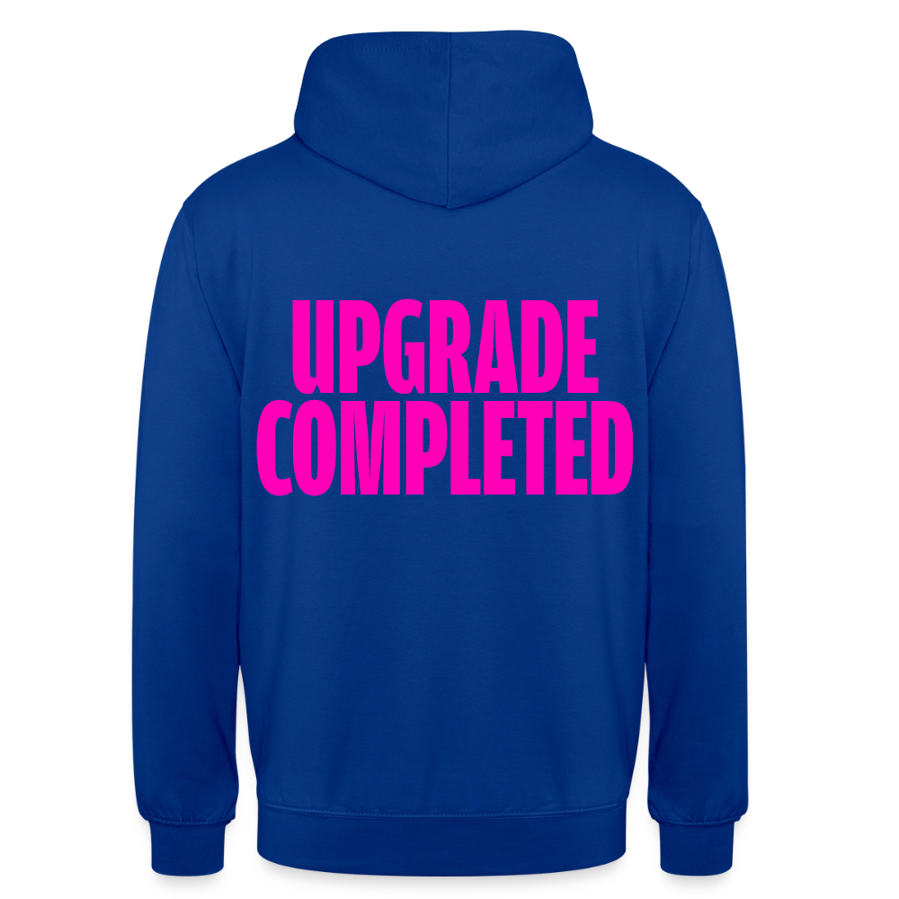 Unisex Hoodie „UPGRADE COMPLETED“ - Royalblau