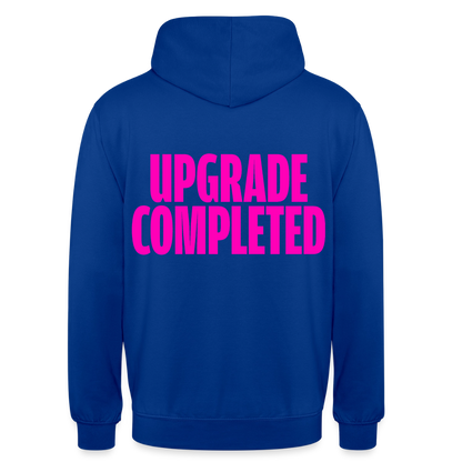 Unisex Hoodie „UPGRADE COMPLETED“ - Royalblau