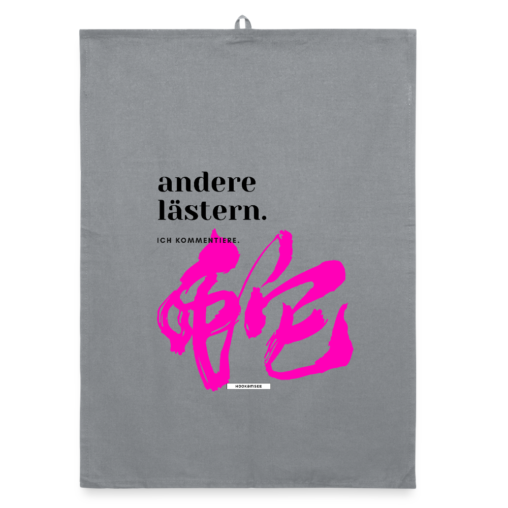 TRUE TALK #8 Organic Geschirrtuch / Stoffserviette - Grau