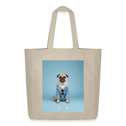 Große Shopping Bag Styled Dogs – Mops - Cremebeige