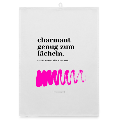 TRUE TALK #14 Organic Geschirrtuch / Stoffserviette - Weiß