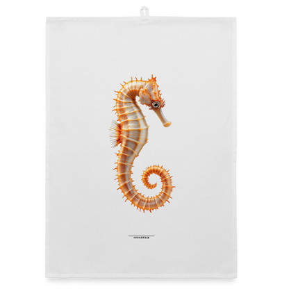 AQUA SEAHORSE SAND Organic Geschirrtuch / Stoffserviette - Weiß