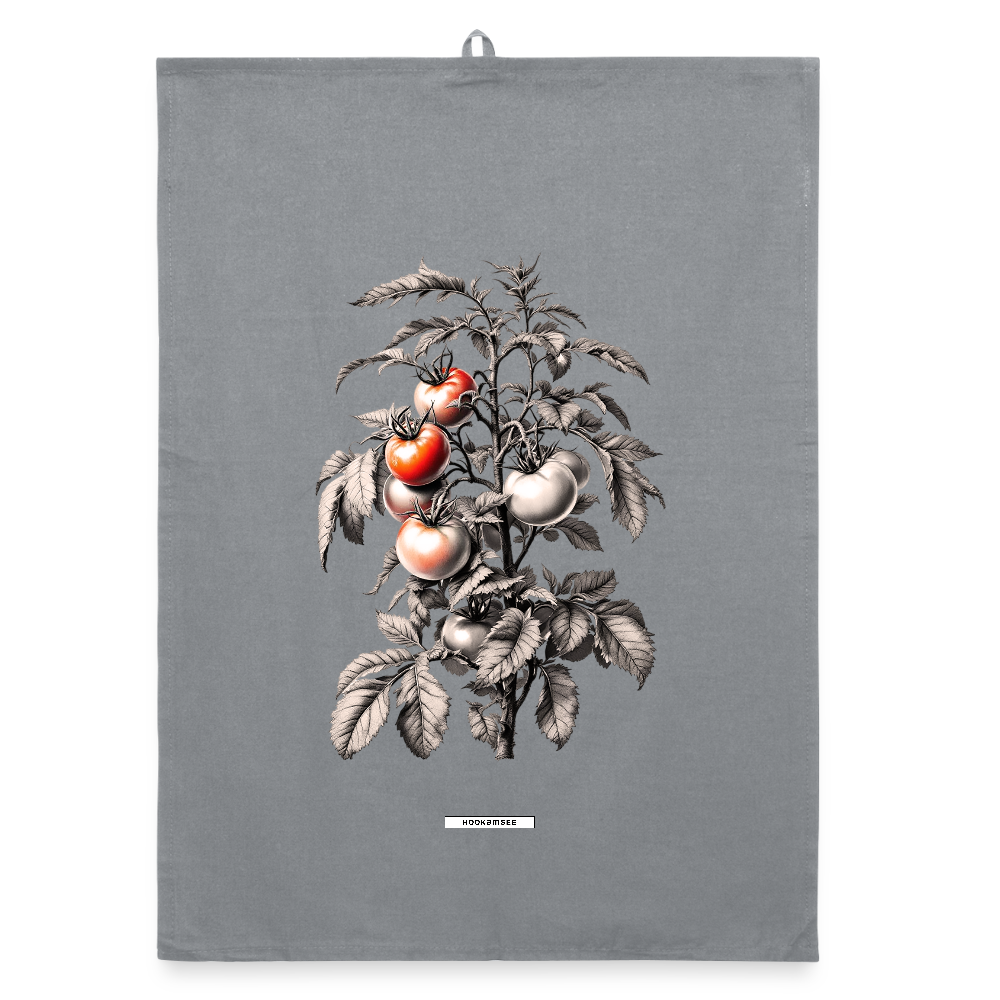 FLORA TOMATEN Organic Geschirrtuch / Stoffserviette - Grau
