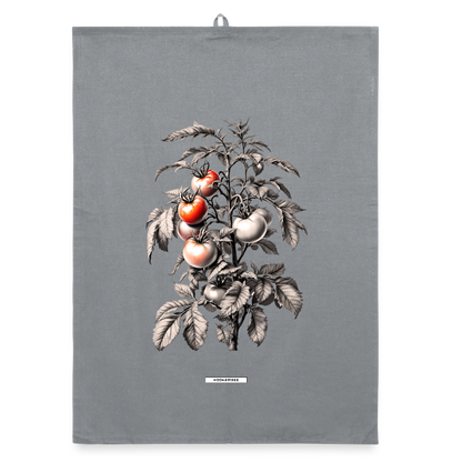 FLORA TOMATEN Organic Geschirrtuch / Stoffserviette - Grau