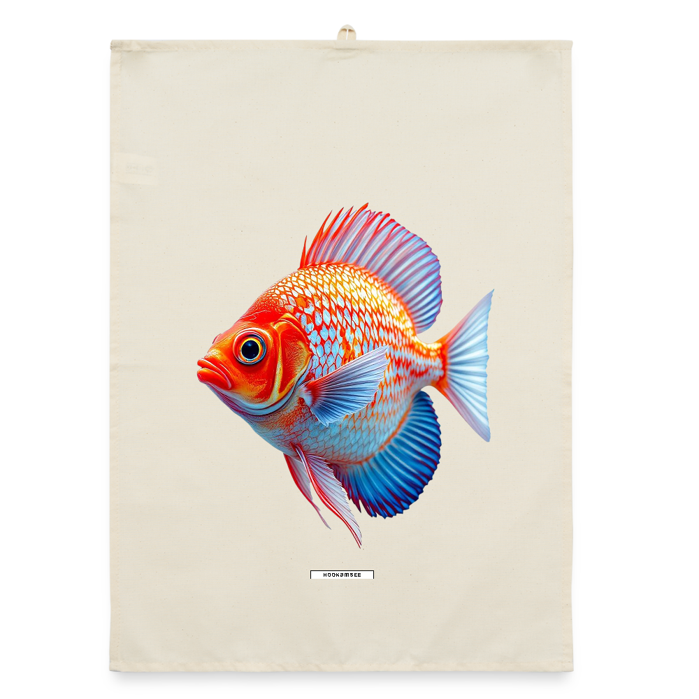 AQUA CORAL WAVE Organic Geschirrtuch / Stoffserviette - Natur