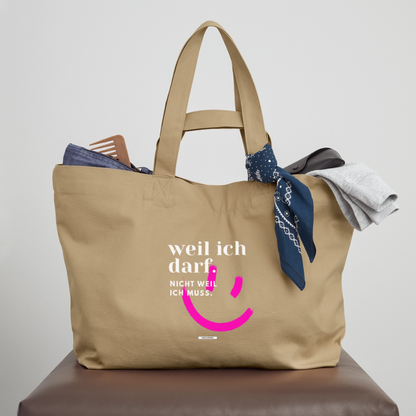Große Shopping Bag True Talk „Weil ich darf“ #161 - Karamell 