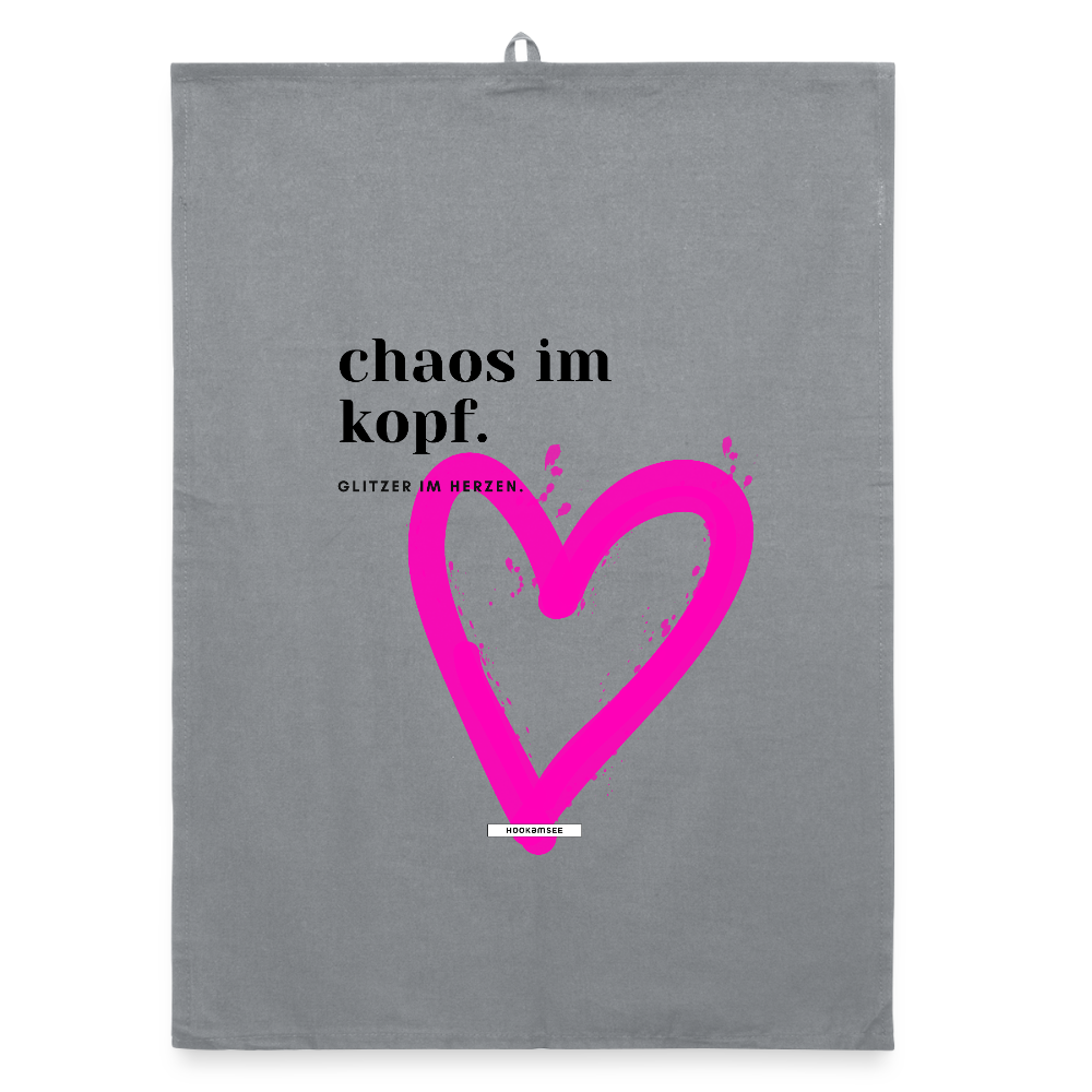 TRUE TALK #3 Organic Geschirrtuch / Stoffserviette - Grau