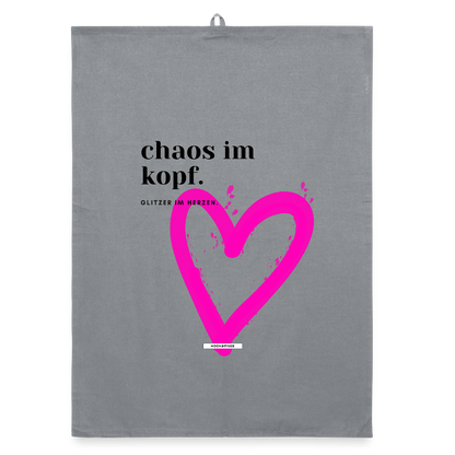 TRUE TALK #3 Organic Geschirrtuch / Stoffserviette - Grau