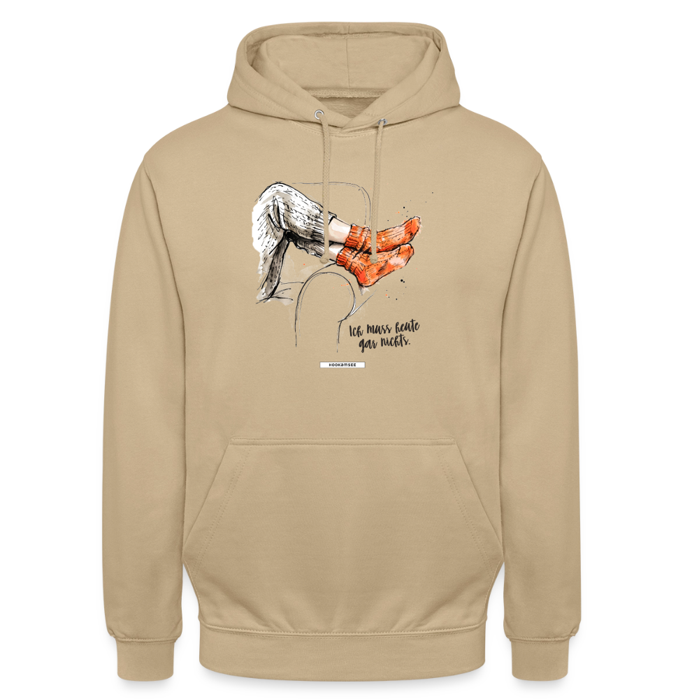 Hoodie Ich muss heute gar nichts - Beige