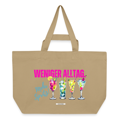 Große Shopping Bag "Weniger Alltag. Mehr Spritz!" #168 - Karamell 