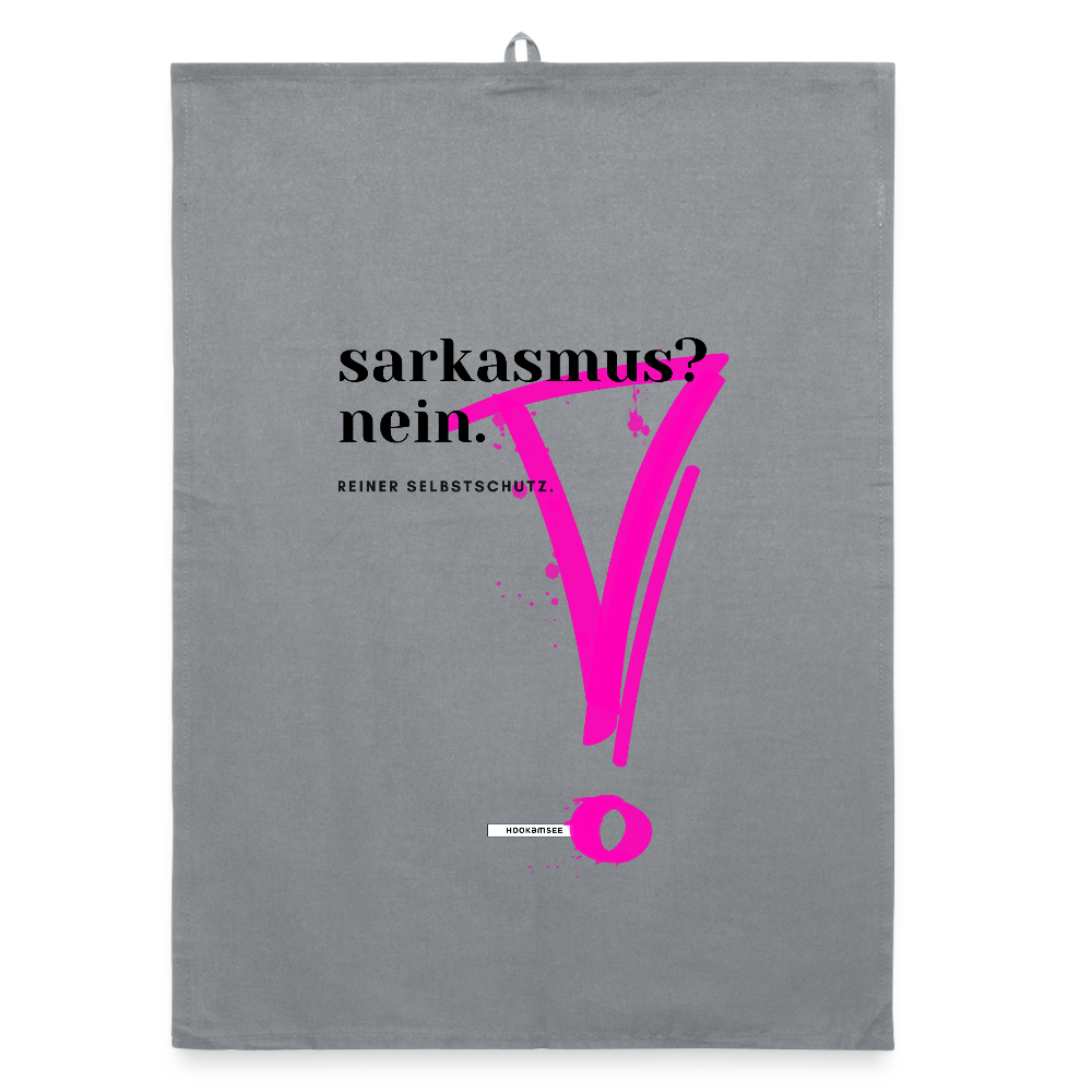 TRUE TALK #4 Organic Geschirrtuch / Stoffserviette - Grau